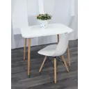 Стол прямоугольный Card&loft 90x90 см ЛДСП цвет бук/белый