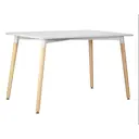 Стол кухонный Dobrin Serra Wide 80x75x120 см цвет светло-серый ножки бежевые