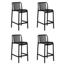 Комплект барных стульев 4 шт Dobrin Chloe lmzl-pp777-1 44x91x51 см цвет черный