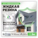 Резиновая краска Malare Protector Latex для гидроизоляции полуглянцевая цвет темно-серая 2 кг