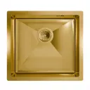 Мойка для кухни врезная Floracio F.4844.GDD 48x44 см глубина чаши 21.5 см нержавеющая сталь цвет золото