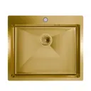 Мойка для кухни врезная Floracio F.5951.GDD 59x51 см глубина чаши 21.5 см нержавеющая сталь цвет золото