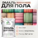 Эмаль для пола Malare Professional износостойкая быстросохнущая полуглянцевая цвет вечерний марсель 2 кг
