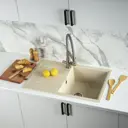 Мойка для кухни из искусственного камня Wisent MW780-30 крем 770x500
