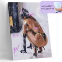Картина по номерам Paintgirl на холсте с подрамником 40x50 Женщина-кошка