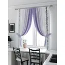 Комплект штор на ленте Helga Хонфрис 150x180 см габардин цвет белый/зеленый/фиолетовый HH961228