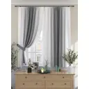 Комплект штор на ленте Helga Мираниас 150x180 см габардин цвет белый/серый HH925459