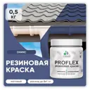 Краска резиновая Malare ProfleX Latex для фасадов интерьера мебели кровли цоколей быстросохнущая матовая цвет оникс 0.5 кг