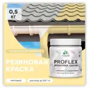 Краска резиновая Malare ProfleX Latex для фасадов интерьера мебели кровли цоколей быстросохнущая матовая цвет тропический макарун 0.5 кг