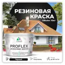 Краска резиновая Malare ProfleX Latex для фасадов интерьера мебели кровли цоколей быстросохнущая полуглянцевая цвет черный 10 кг
