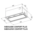 Вытяжка полновстраиваемая Meferi INBOX60BK COMFORT PLUS 60 см цвет черный