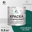 Эмаль по ржавчине Malare FastCorr для крыш заборов быстросохнущая износостойкая матовая цвет зеленый мох 0.8 кг