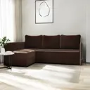 Диван Вектор Слим 209x92x155 см велюр цвет коричневый