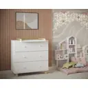 Комод Incanto Ronnie мдф 3 ящика 84x45x84 см лдсп цвет белый/бук