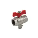 Кран шаровой прямой Sanext 5907 DN25 PN40 1" ВР латунь ручка бабочка