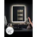Зеркало для ванной Alfa mirrors Niko-56 с вилкой Niko-56VzVd с подсветкой 50x60см