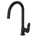 Смеситель для кухни Voda Shore Black поворотный излив 19.9 см цвет черный