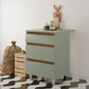 Напольный шкаф Малага 60x85x60 см фасад зеленый ЛДСП каркас белый ЛДСП Dipriz