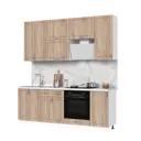 Кухонный гарнитур высокий Стендмебель Юлия со столешницей 220x217x60 см ЛДСП цвет дуб сонома