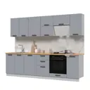 Кухонный гарнитур Dsv Ройс со столешницей 26 мм 280x217x60 см ЛДСП цвет серый