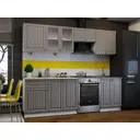 Кухонный гарнитур Эра Хозяюшка 240x207x60 см ЛДСП цвет серый