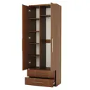 Шкаф распашной Шарм-Дизайн Мелодия МКЯ-22 100x220x45 см ЛДСП цвет орех