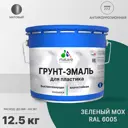 Грунт-эмаль для пластика Malare FastCorr для сайдинга окон подоконников ПВХ быстросохнущая матовая цвет зелёный мох 12.5 кг