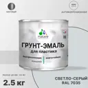 Грунт-эмаль для пластика Malare FastCorr для сайдинга окон подоконников ПВХ быстросохнущая матовая цвет светло-серый 2.5 кг
