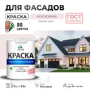 Краска фасадная Malare Professional для дерева камня и кирпича УФ-стойкая быстросохнущая матовая цвет морской риф 2.7 л