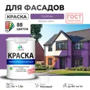 Краска фасадная Malare Professional Prof_фсдГОСТ_64 для дерева камня и кирпича УФ-стойкая быстросохнущая матовая цвет георгин 1 л