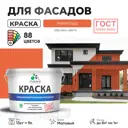 Краска фасадная Malare Professional Prof_фсдГОСТ_114 для дерева камня и кирпича УФ-стойкая быстросохнущая матовая цвет мармелад 9 л