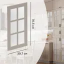Фасад-витрина кухонного шкафа Ньюпорт 39.7x76.5 см Delinia ID МДФ цвет топо