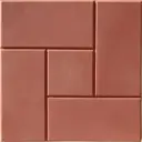 Плитка тротуарная Калифорния 300x300x30 мм цвет красный
