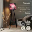 Торшер Бруталити Природа 2167 со столиком цвет черный