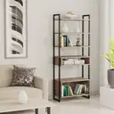 Стеллаж с полками Лофт A1 home 73x180x39 см металл цвет коричневый