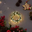 Гирлянда светодиодная роса Uniel ULD-S3000-300/DGA электрическая 30 м теплый белый свет 8 режимов 300 ламп цвет зеленый