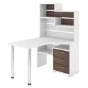 Компьютерный стол Мэрдэс СР-132-130 БЕШ-Ч-ПРАВ 101x163x130 см ЛДСП белый