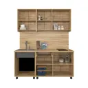 Кухонный гарнитур Сурская мебель Норди 170x200x60 см ЛДСП цвет белый