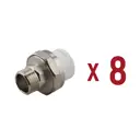 Муфта комбинированная Aqualink 1/2"x20 мм ВП-НР полипропилен 8 шт k16692