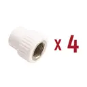 Муфта комбинированная Aqualink 3/4"x20 мм ВП-ВР полипропилен 4 шт k16760