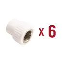 Муфта комбинированная Aqualink 3/4"x20 мм ВП-ВР полипропилен 6 шт k16761