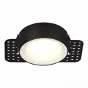 Светильник точечный светодиодный встраиваемый ST LUCE ST218.458.01 под отверстие 50 мм 3 м² теплый белый свет цвет черный/белый