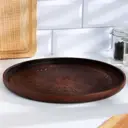 Блюдо сервировочное Доляна Вьюнок 28x2x28 см глина цвет коричневый