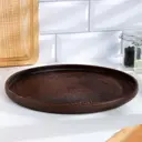 Блюдо сервировочное Доляна Колос 18x2x18 см глина цвет коричневый