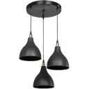 Светильник подвесной Toplight Tl1615h-03bk 3 лампы 9 м² цвет черный