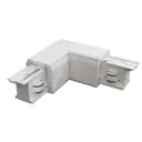 Коннектор Voltega Tra-vgl005cl-31w-r l-образный жесткий для соединения трековых шинопроводов накладной трехфазный цвет белый