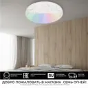 Светильник настенно-потолочный светодиодный СЕМЬ ОГНЕЙ ДЖАНГО с пультом управления 17 м² изменение оттенков белого цвет белый