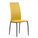 Стул Woodville Tod 43x101x52 см вельвет цвет черный/желтый