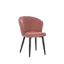 Стул Leset Эшби 49x86x63 см велюр цвет персиковый/черный