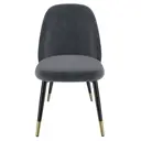Стул Milavio Луи 46x85x58 см текстиль цвет черный/серый/темно-серый/золотой